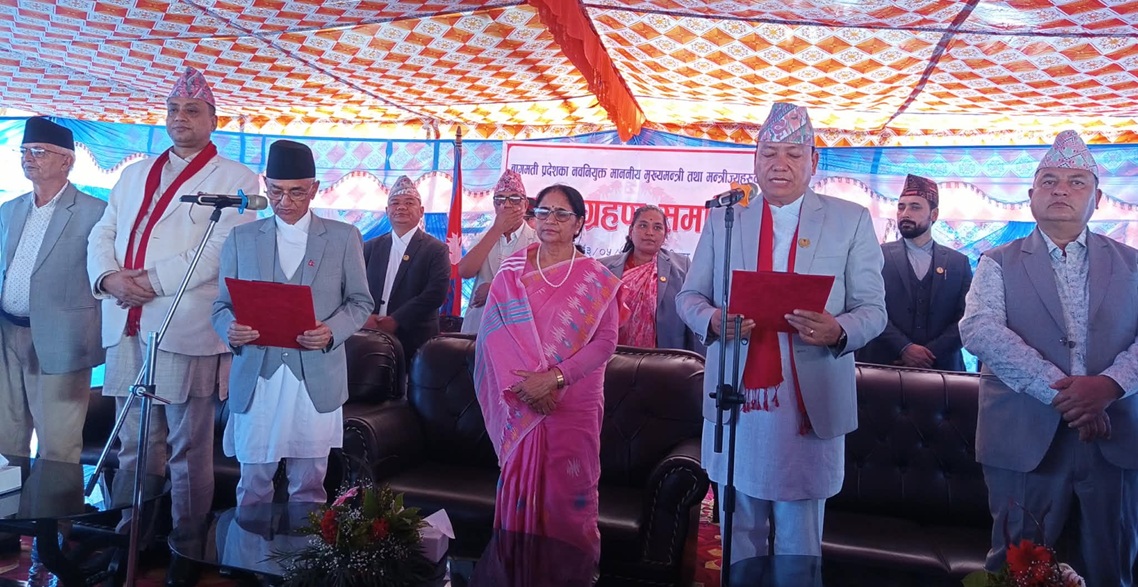 बागमती प्रदेशका नवनियुक्त मुख्यमन्त्री थापाले लिए शपथ - Image 1